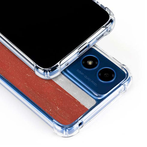 Latvia Flag Distressed Moto G Play 4G (2024) Clear Case